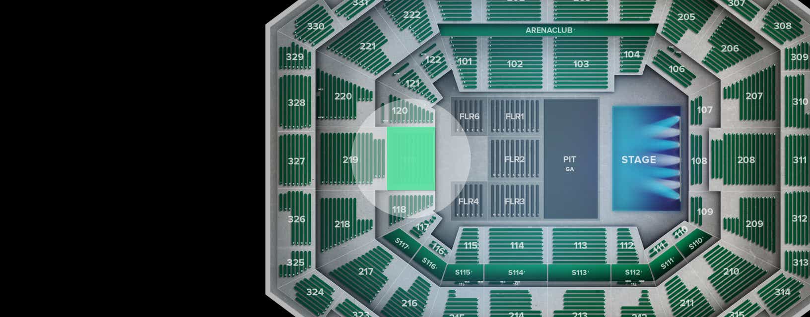Seat view from Lower Baseline