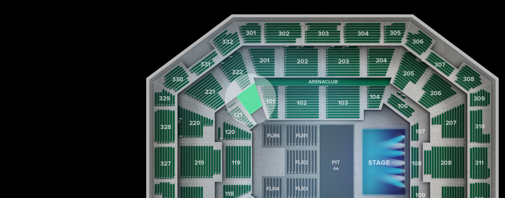 Seat view from Lower Corner