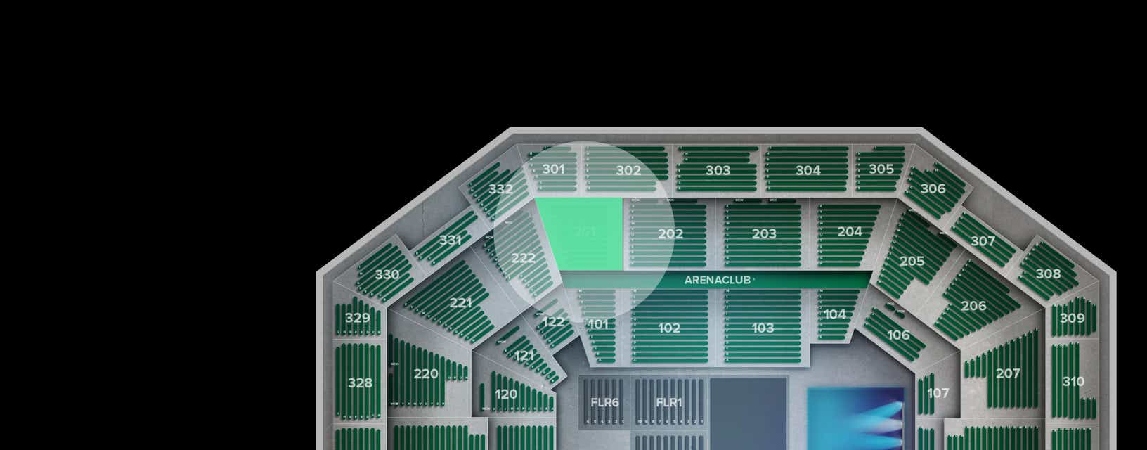Seat view from Middle Corner