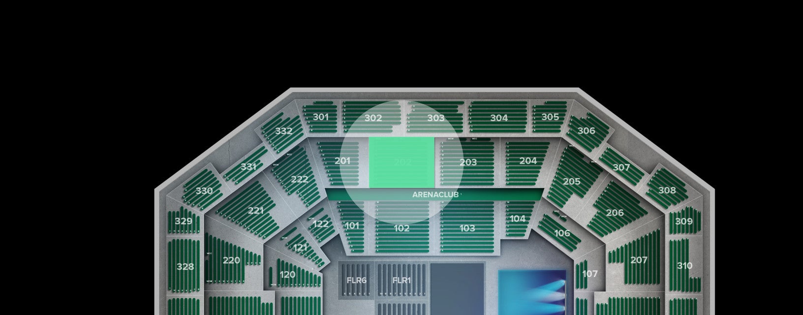 Seat view from Middle Sideline