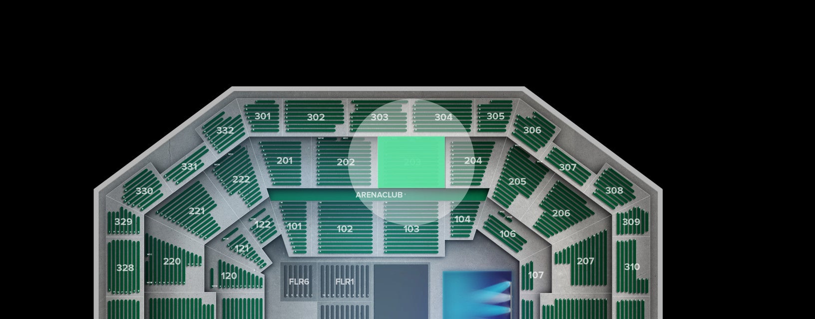 Seat view from Middle Sideline