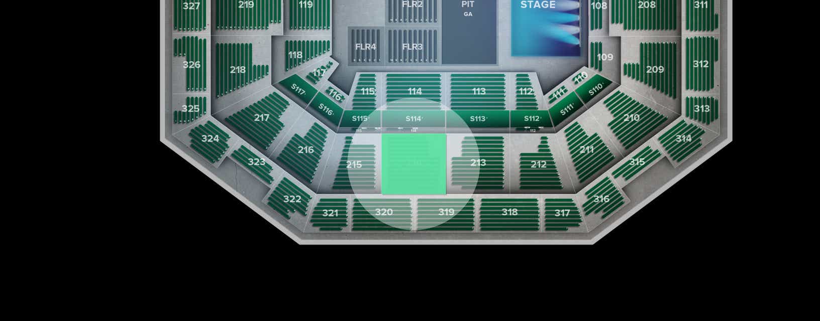 Seat view from Middle Sideline