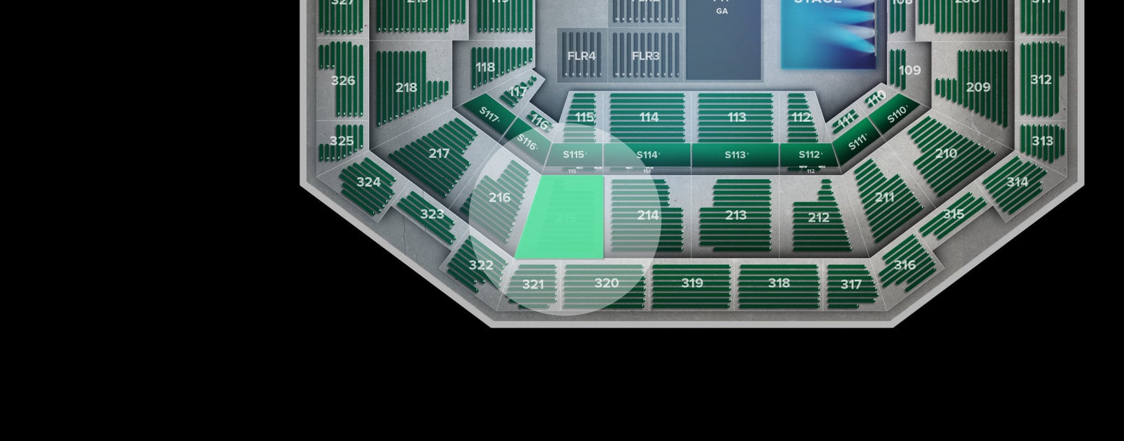 Seat view from Middle Corner