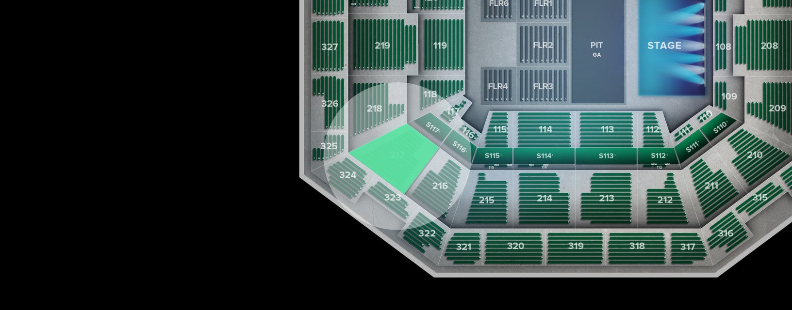 Seat view from Middle Corner