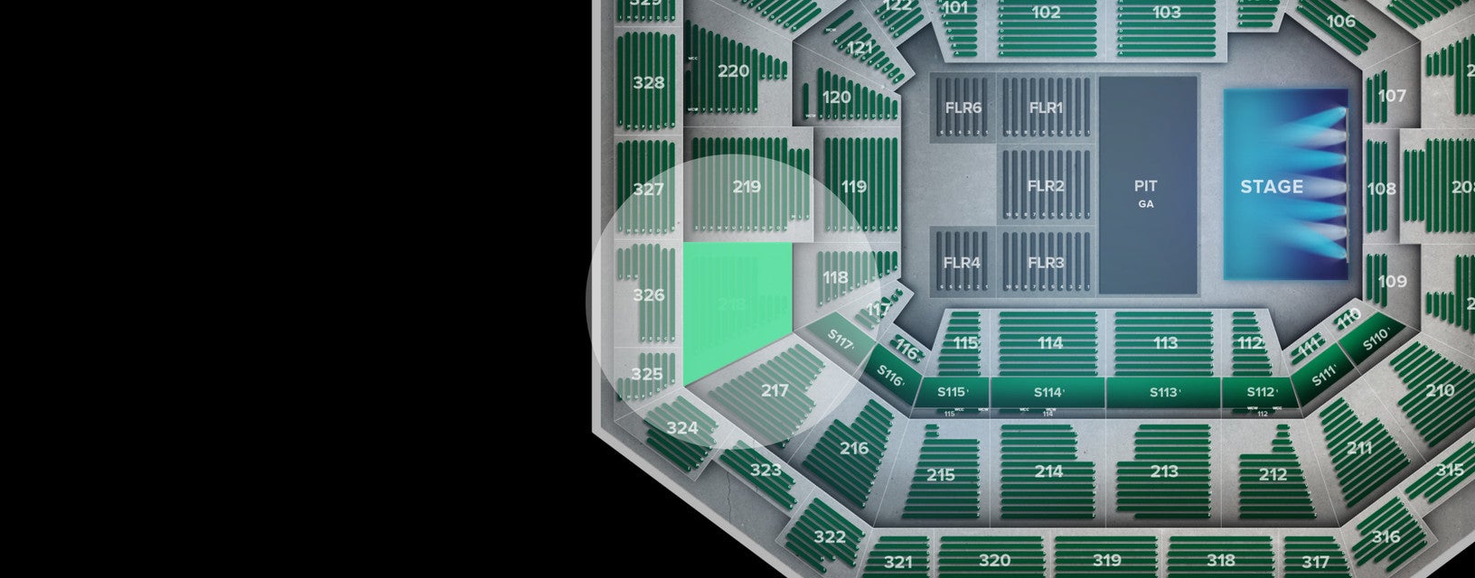 Seat view from Middle Baseline