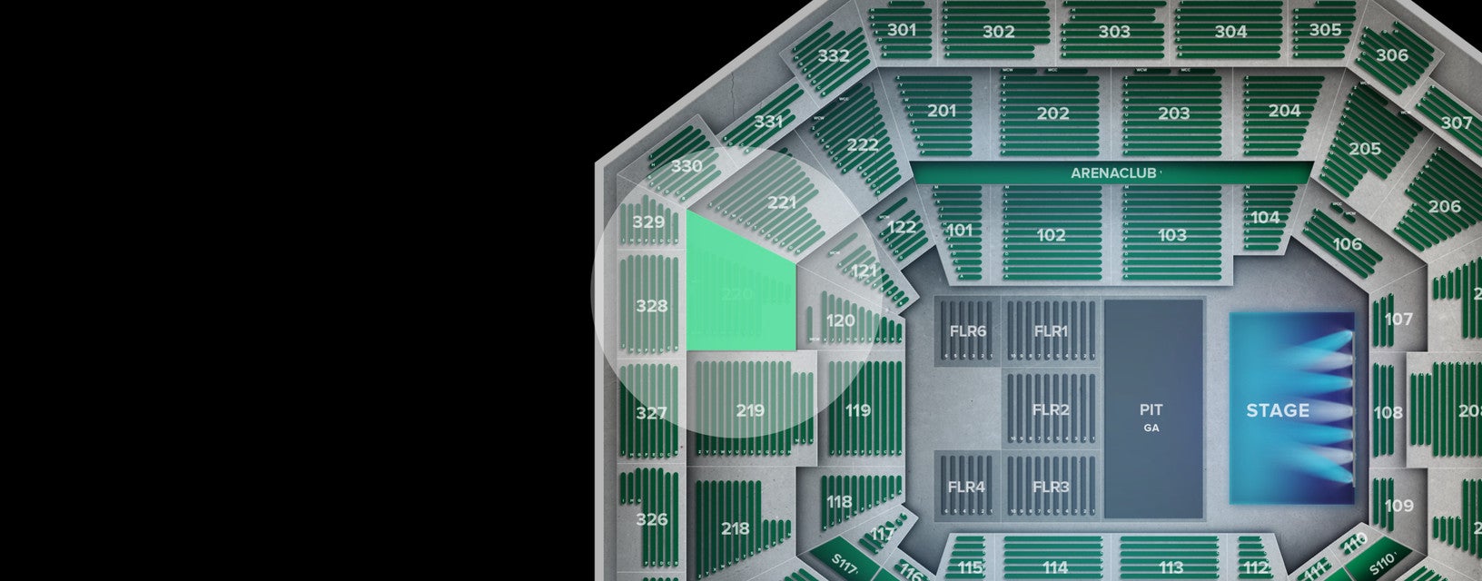 Seat view from Middle Baseline