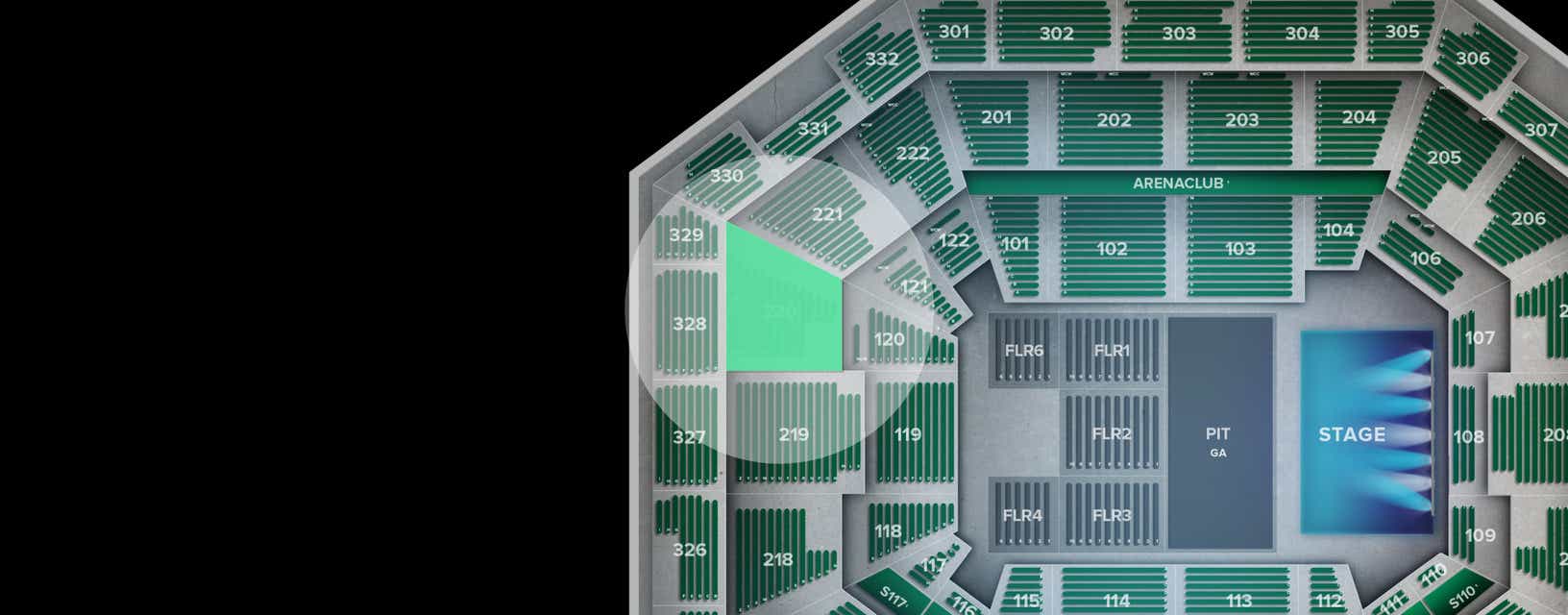Seat view from Middle Baseline