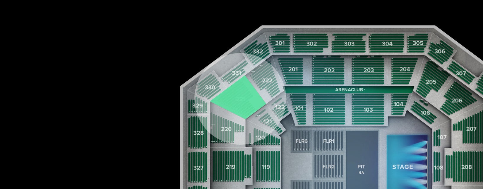 Seat view from Middle Corner