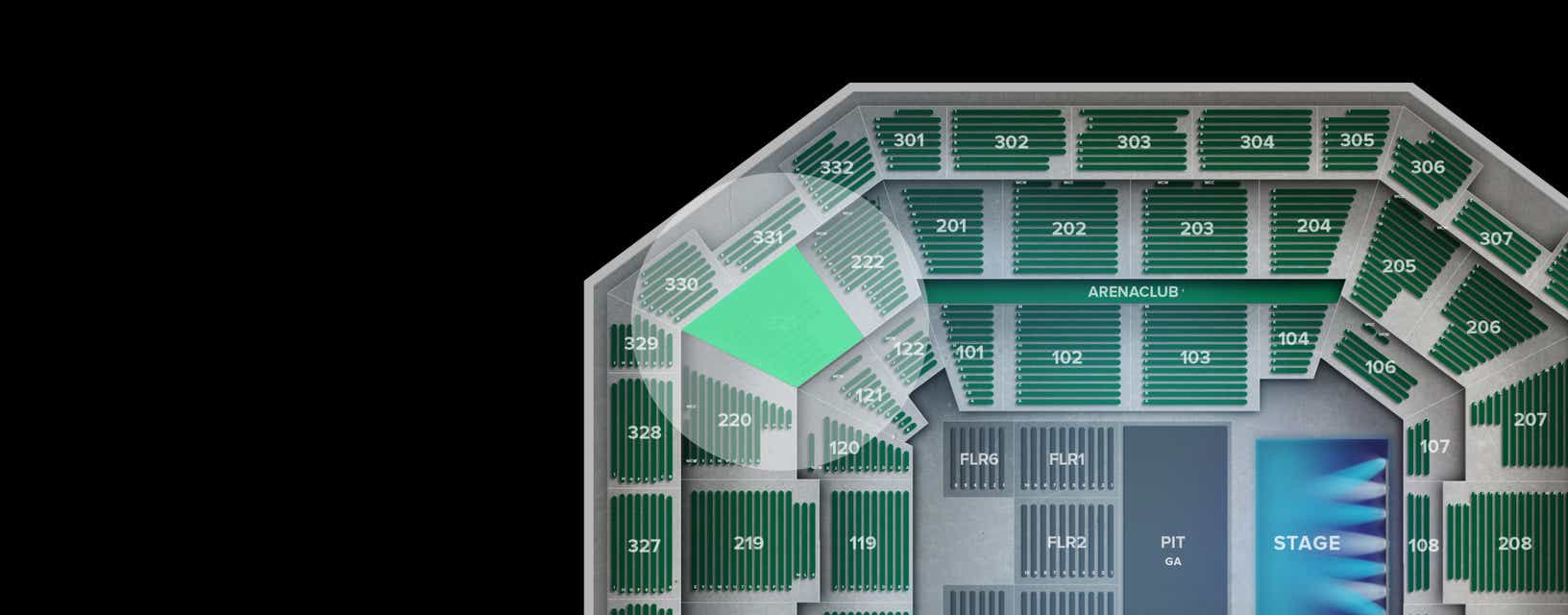 Seat view from Middle Corner