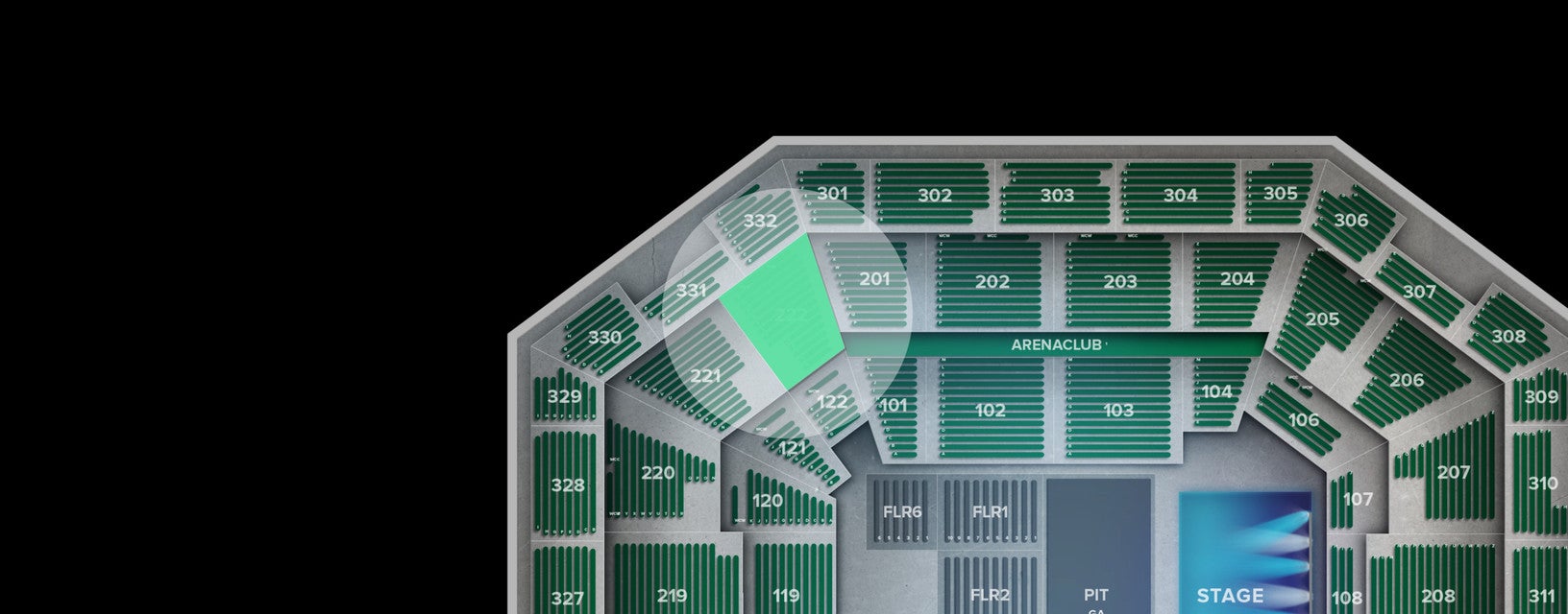 Seat view from Middle Corner