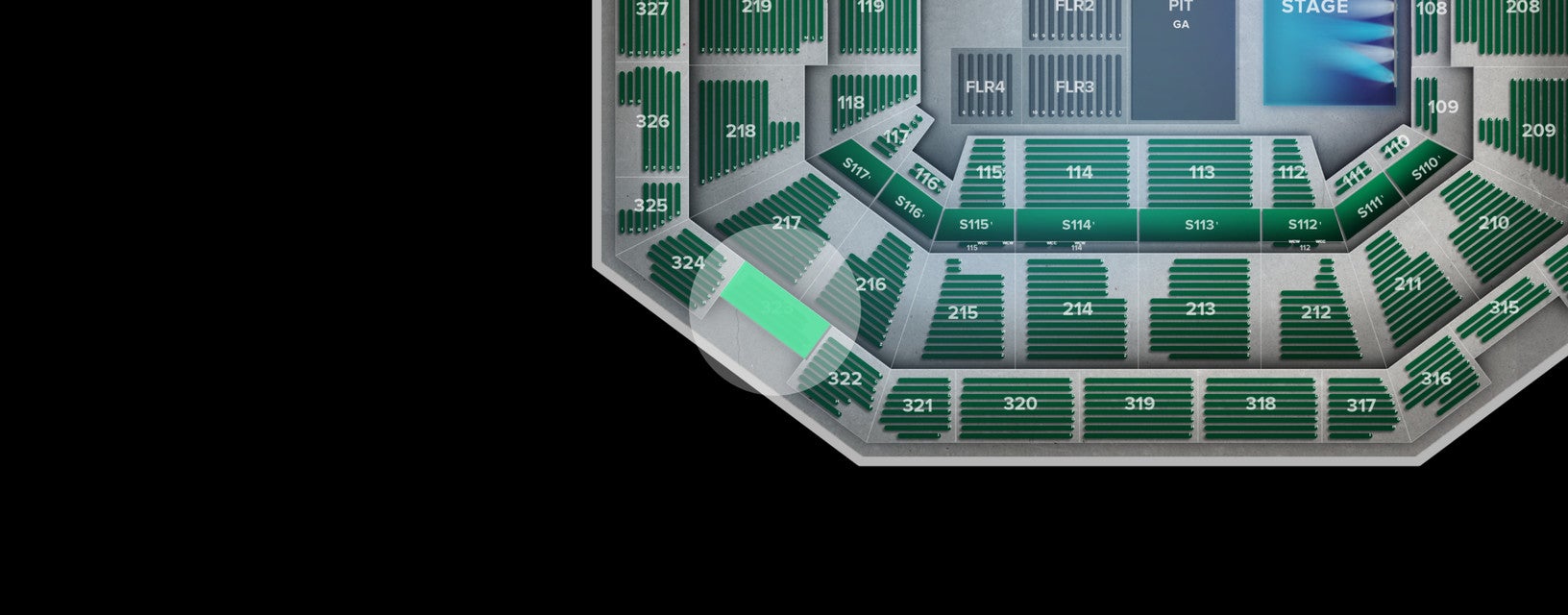 Seat view from Upper