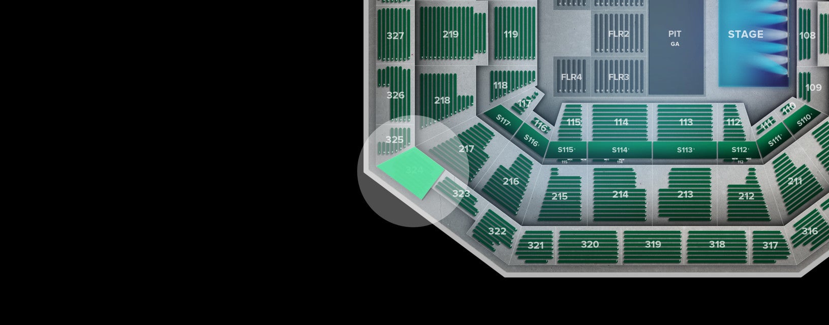 Seat view from Upper