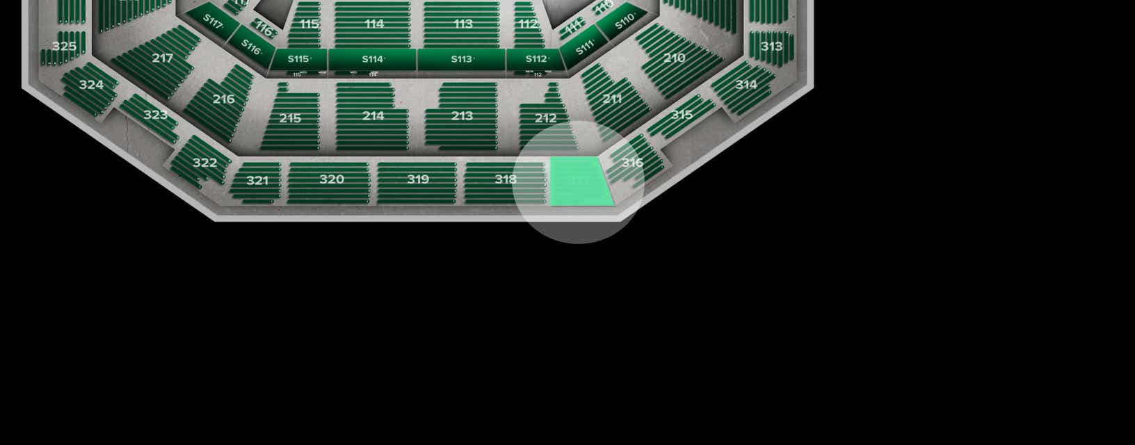 Seat view from Upper