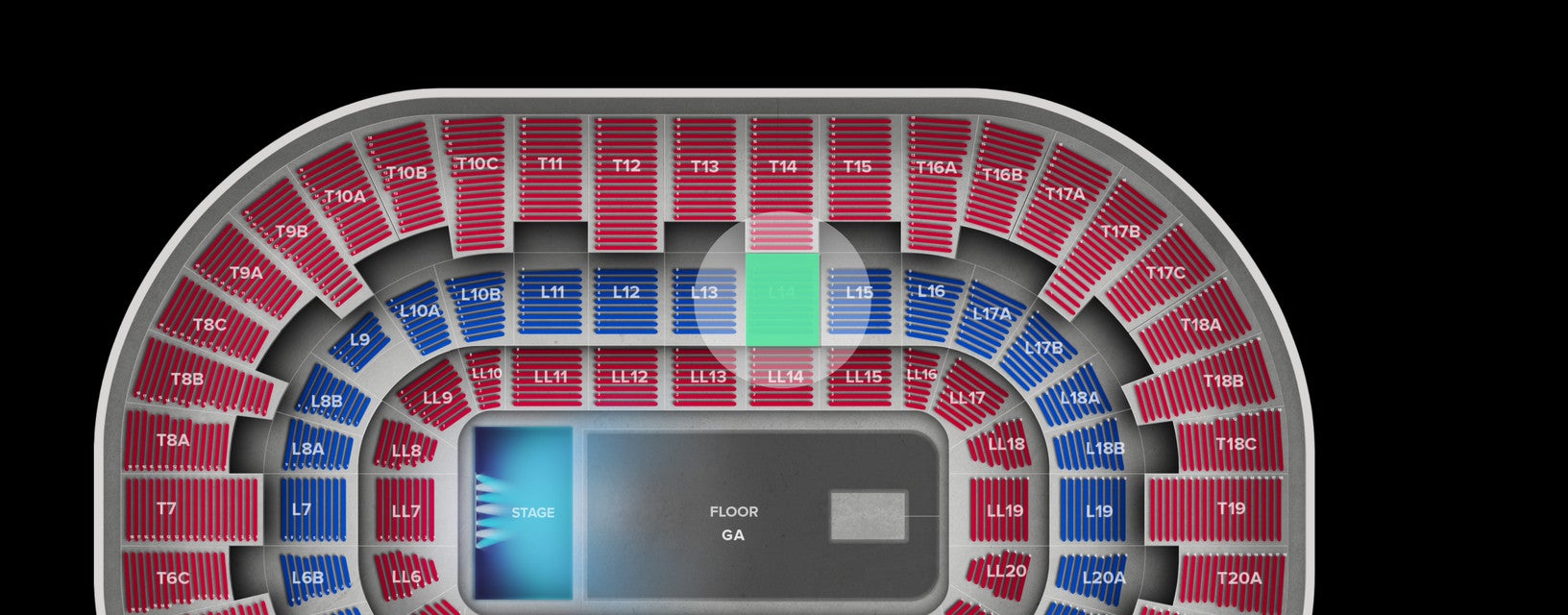 Seat view from Loge