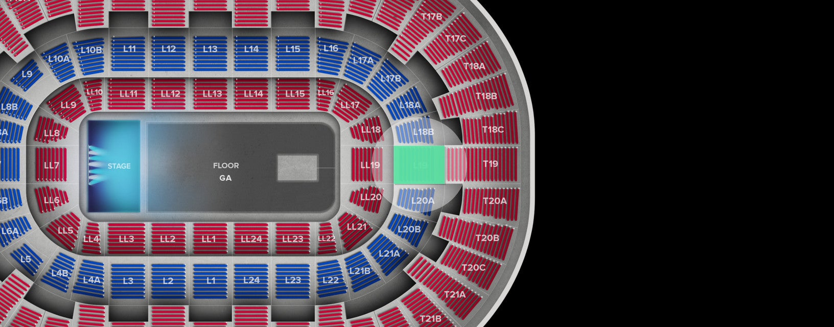 Seat view from Loge