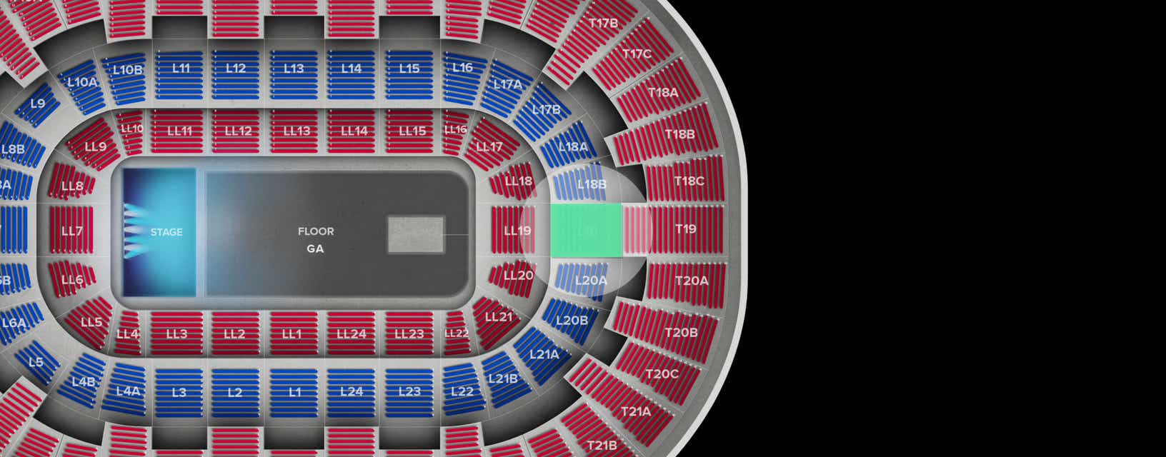 Seat view from Loge