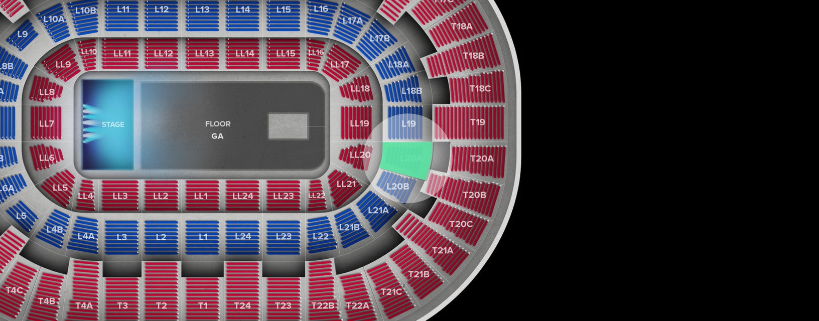 Seat view from Loge