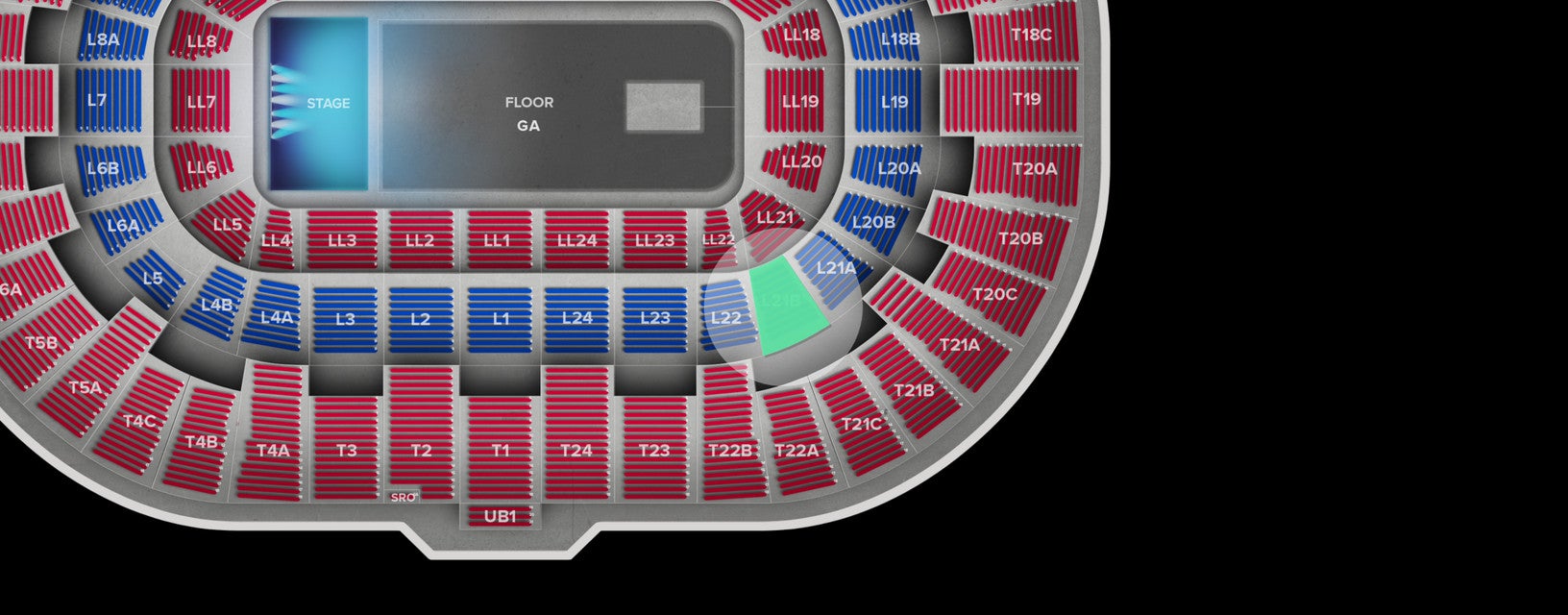 Seat view from Loge
