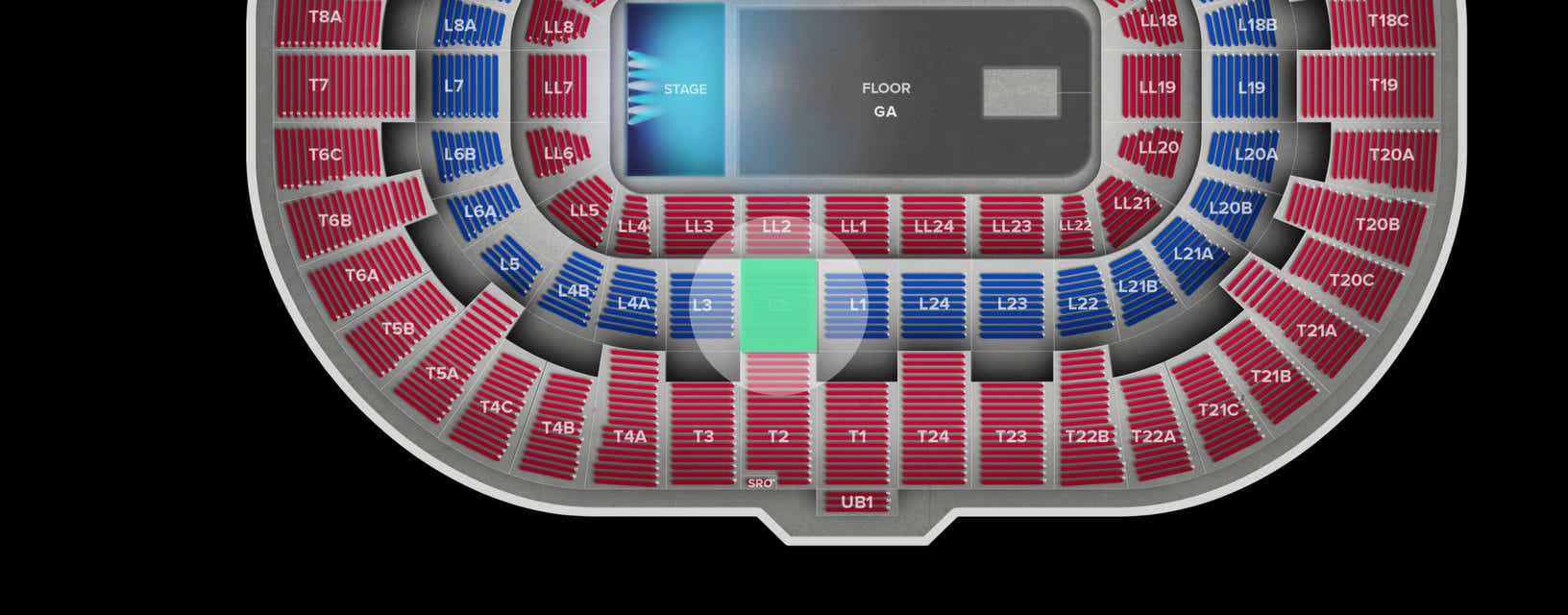 Seat view from Loge