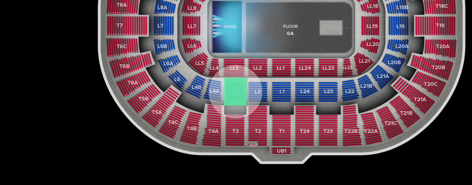 Seat view from Loge