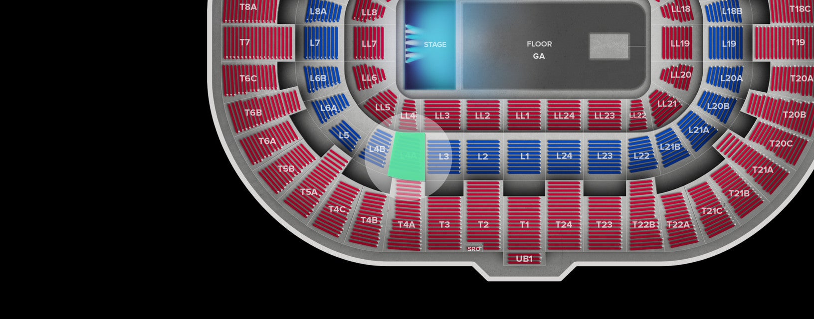 Seat view from Loge