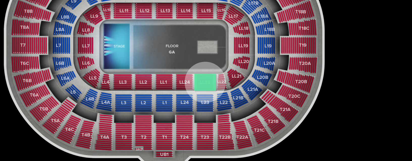 Seat view from Lower Level