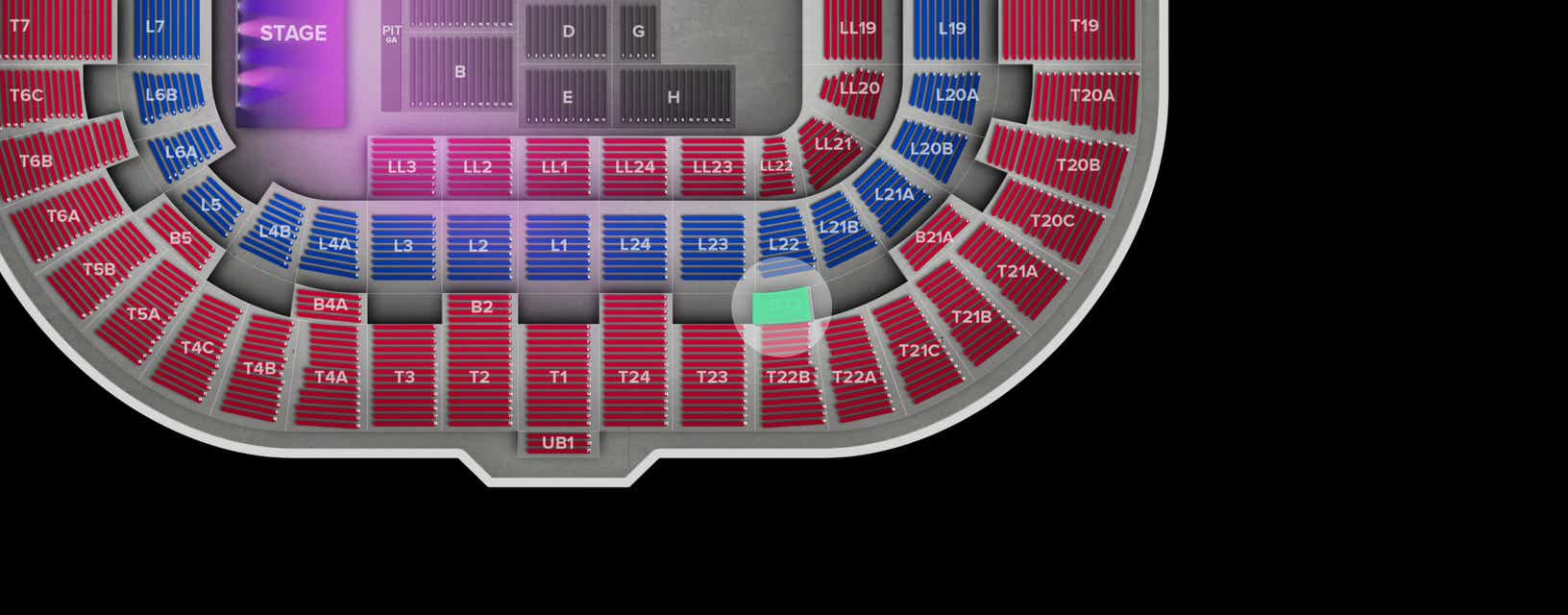Seat view from Box