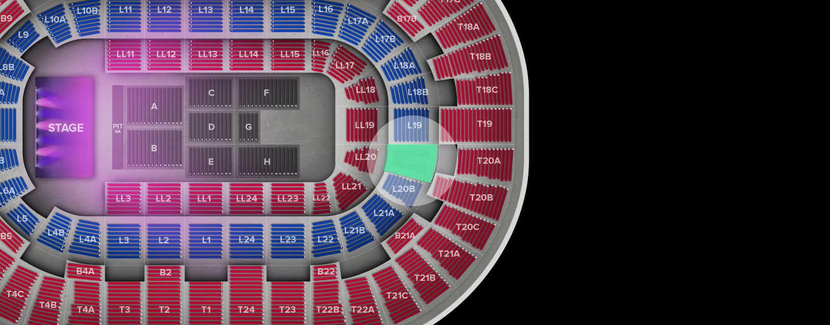 Seat view from Loge