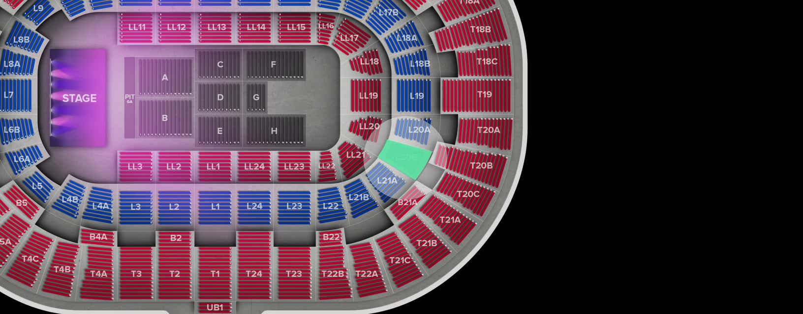 Seat view from Loge