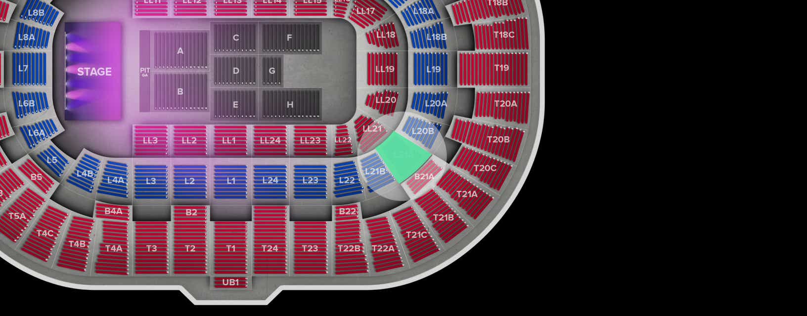 Seat view from Loge