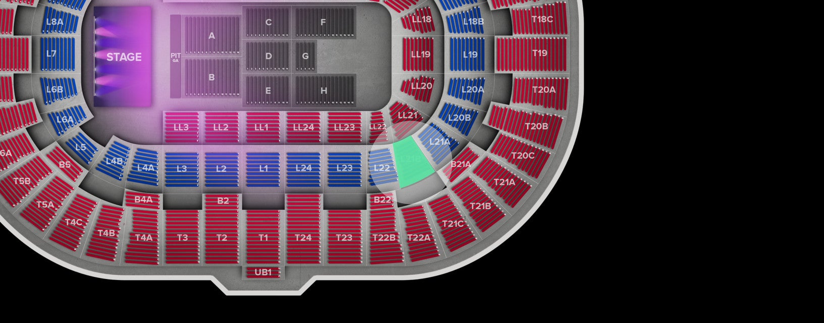 Seat view from Loge