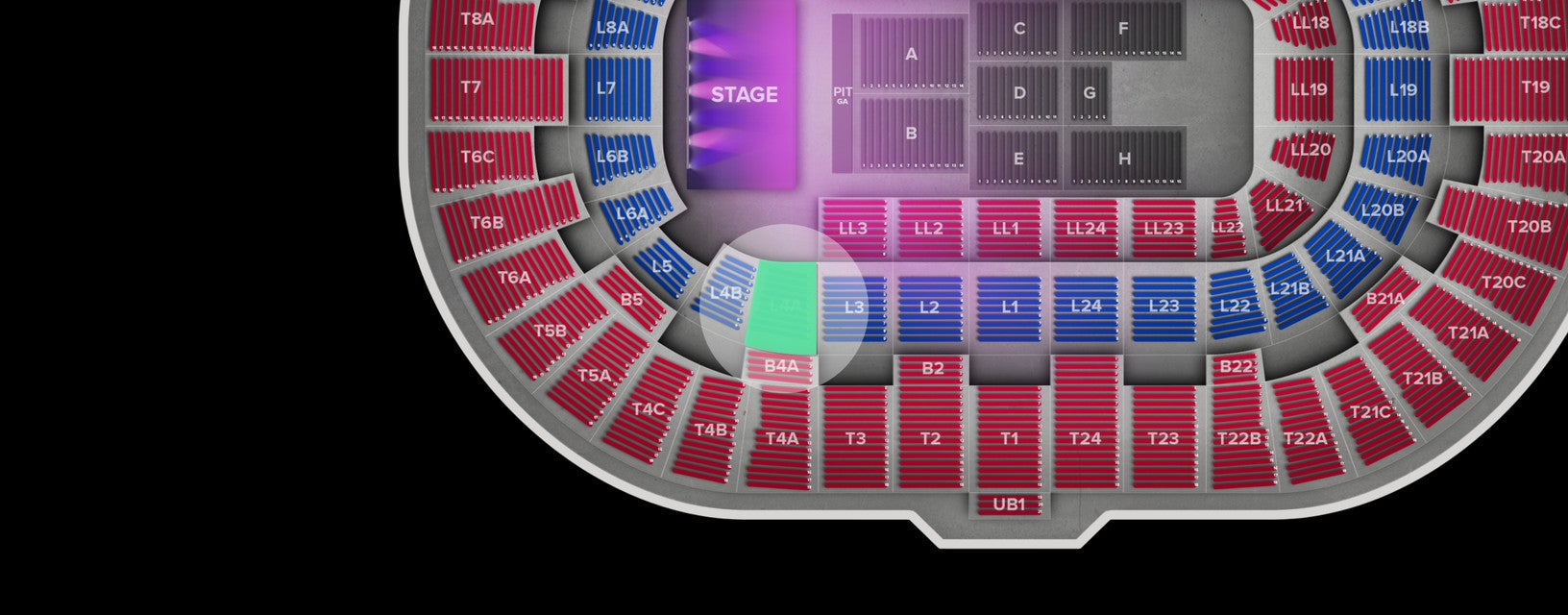 Seat view from Loge