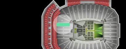 Seat view from South End Zone