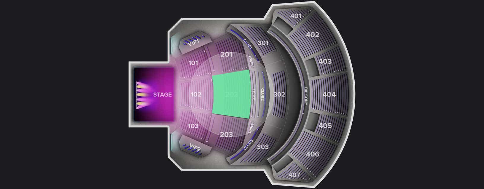 Seat view from Lower Mezzanine
