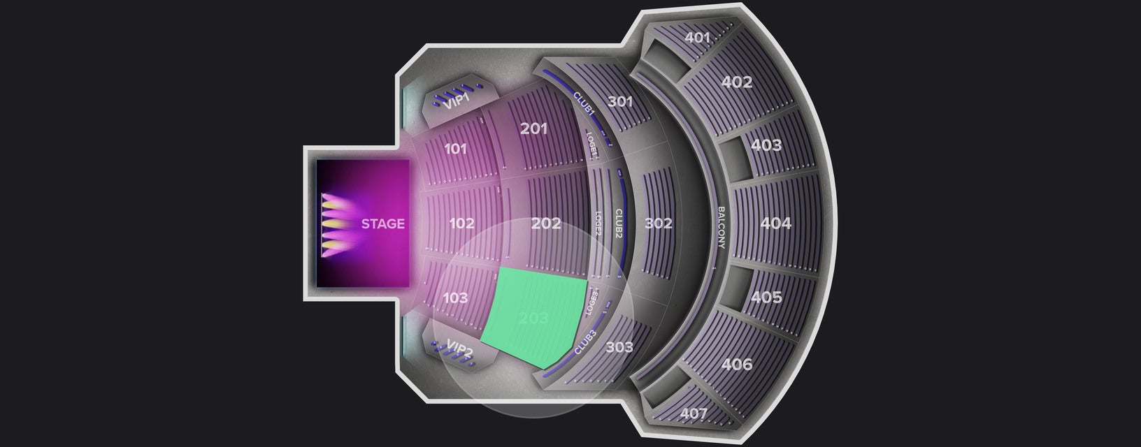 Seat view from Lower Mezzanine