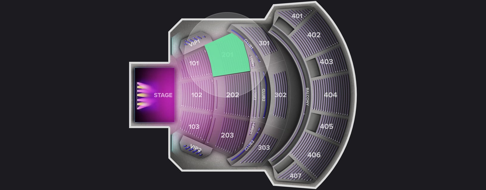 Seat view from Lower Mezzanine