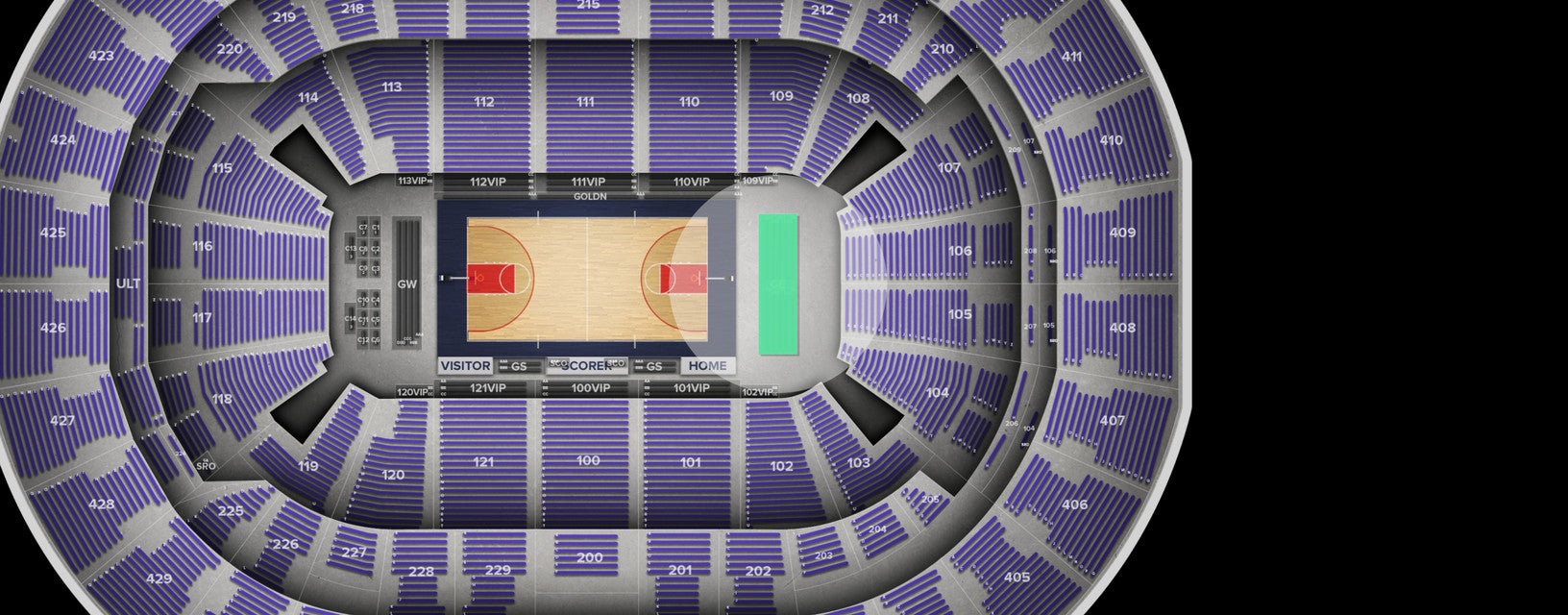 Seat view from Gold East