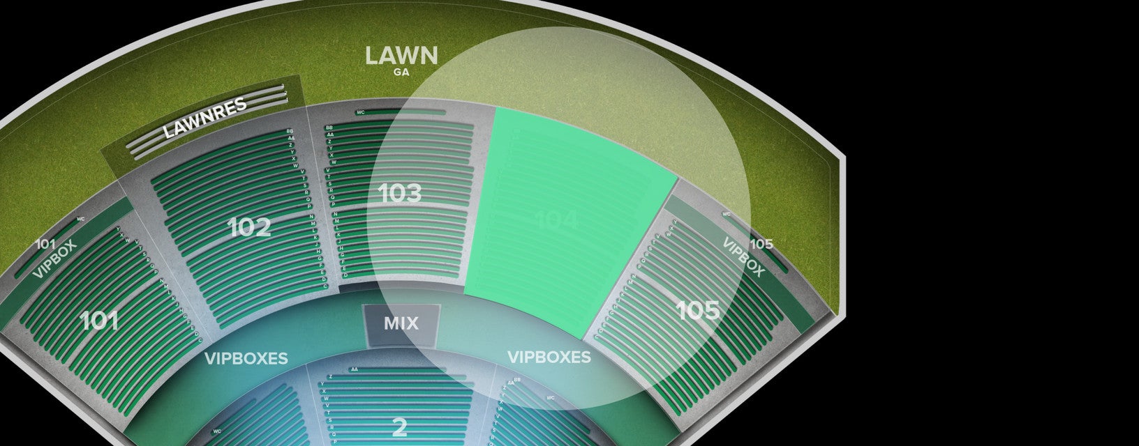 Seat view from Reserved