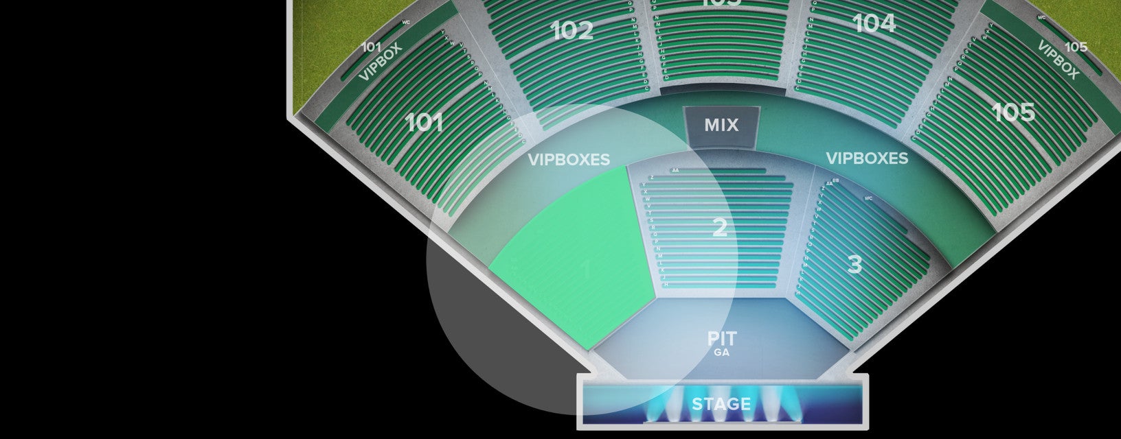 Seat view from Orchestra