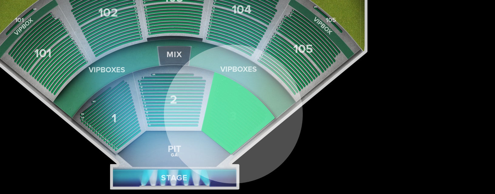 Seat view from Orchestra