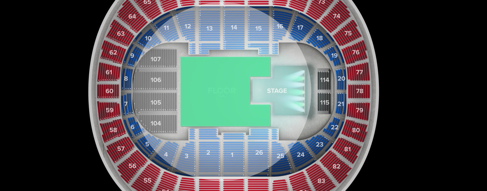 Seat view from Floor