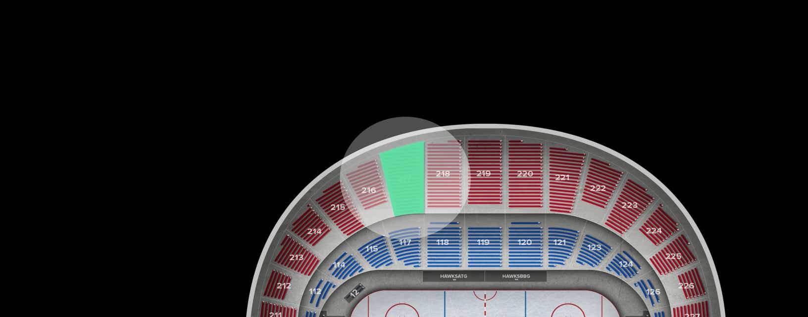 Seat view from Upper