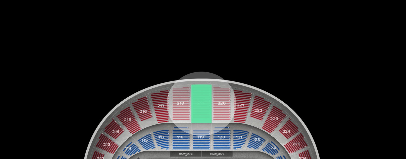 Seat view from Upper