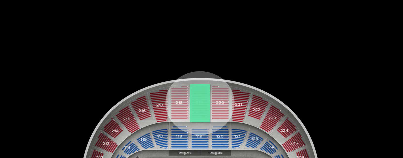 Seat view from Upper