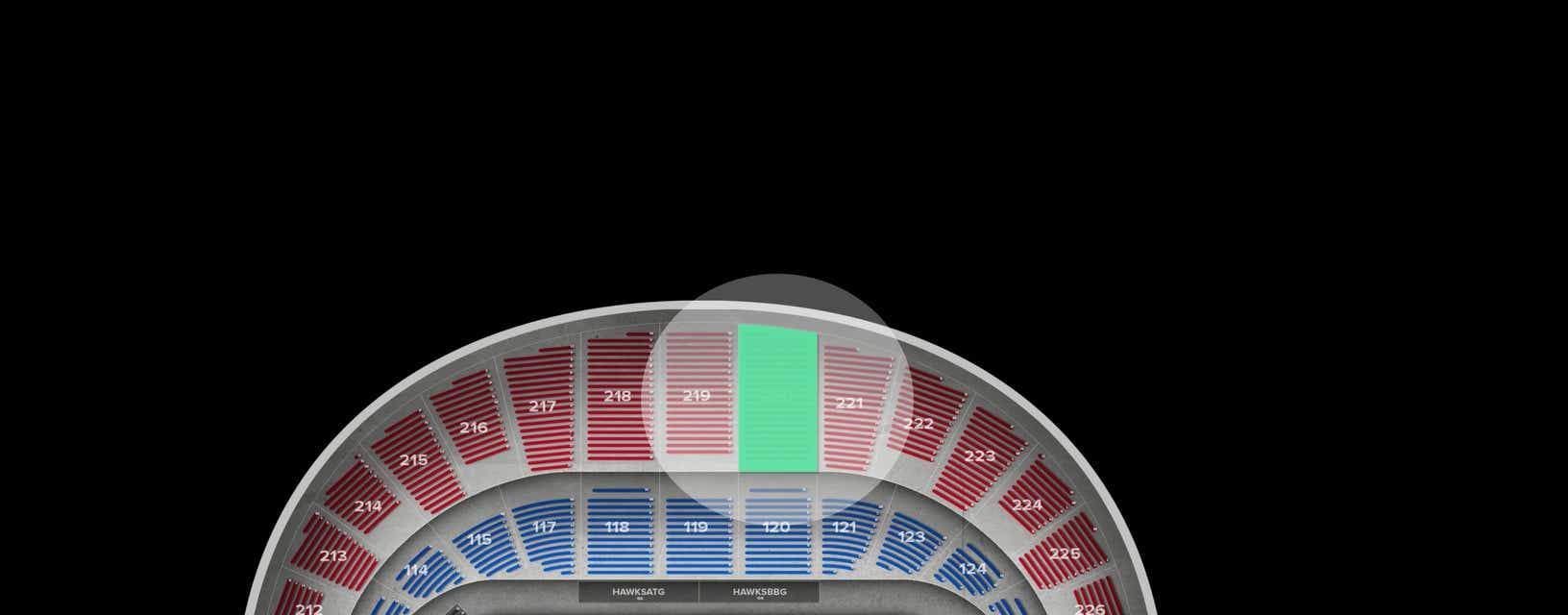 Seat view from Upper