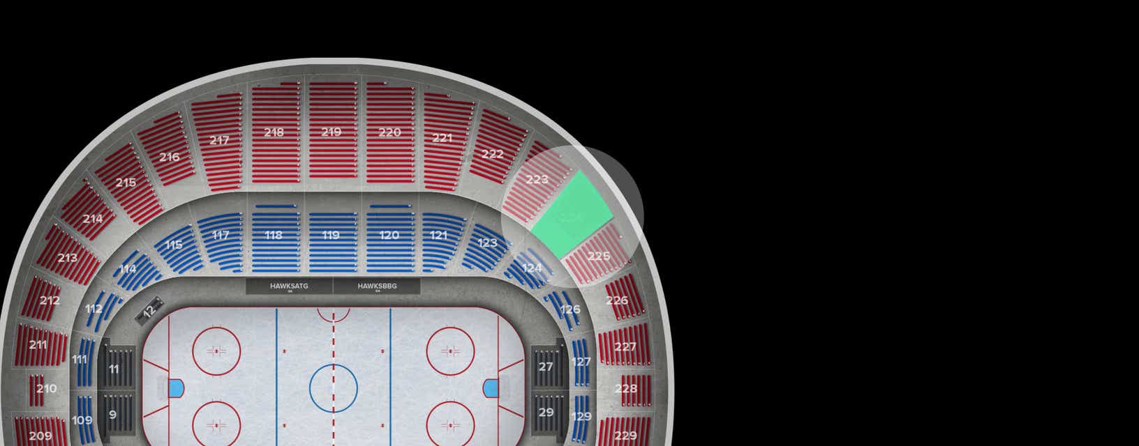 Seat view from Upper