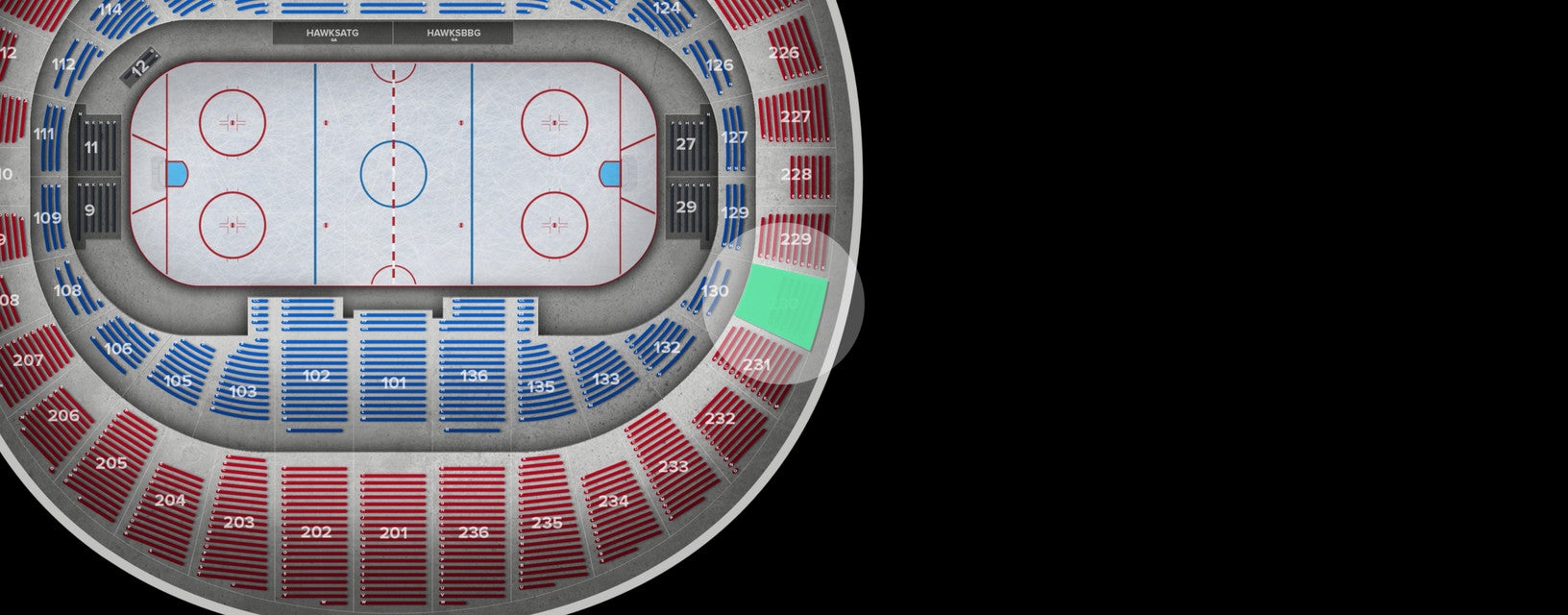 Seat view from Upper