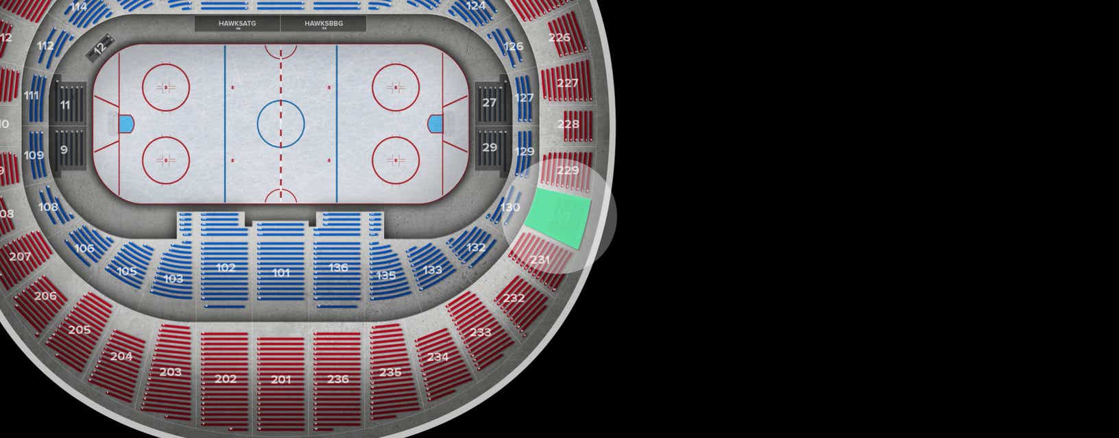 Seat view from Upper