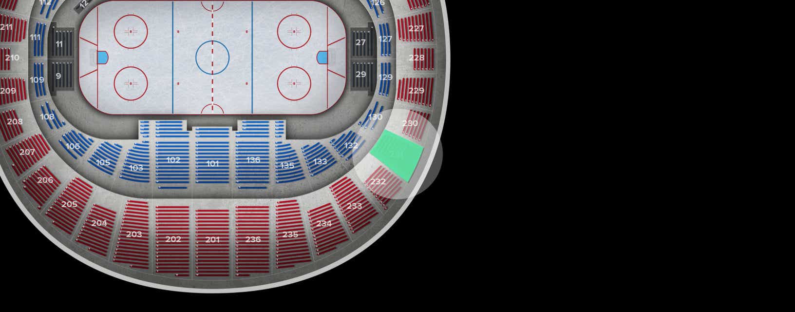 Seat view from Upper