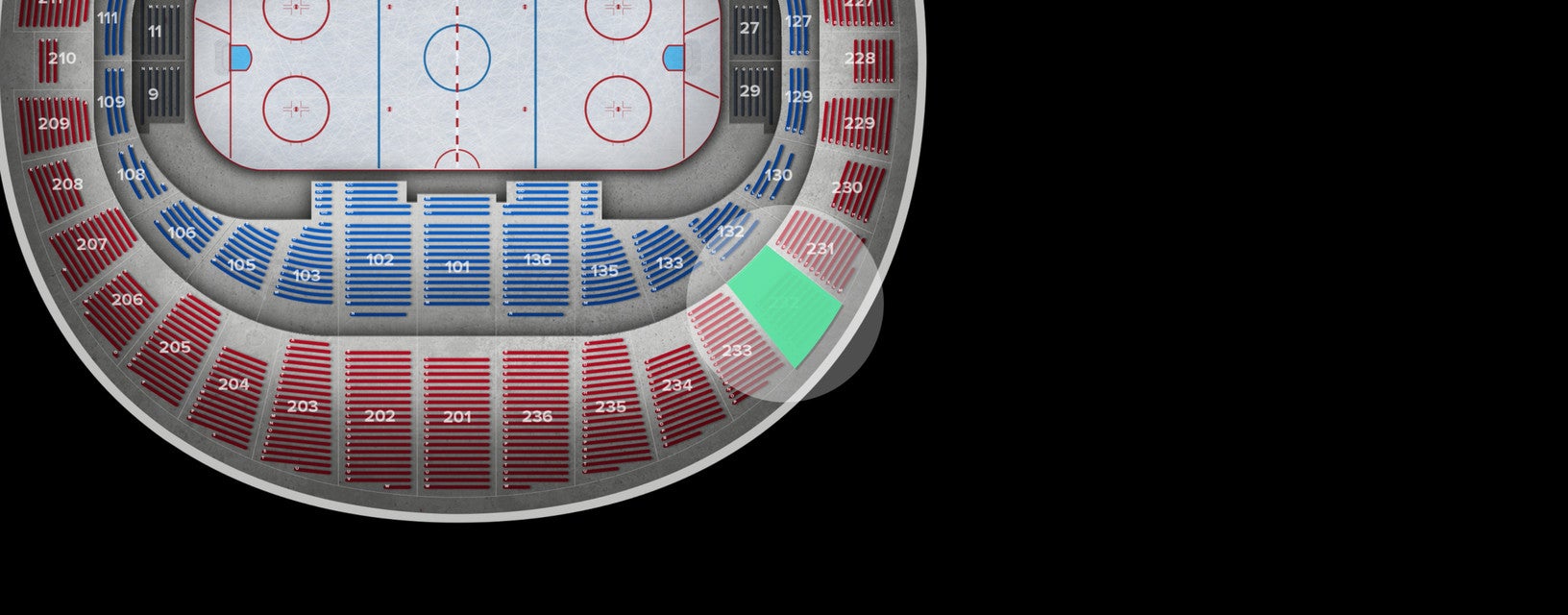 Seat view from Upper